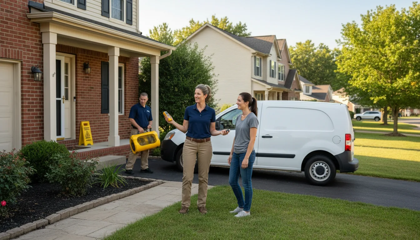 Residential water damage restoration in Germanton, NC